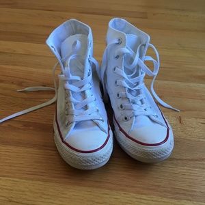 White Converse Hi-Tops
